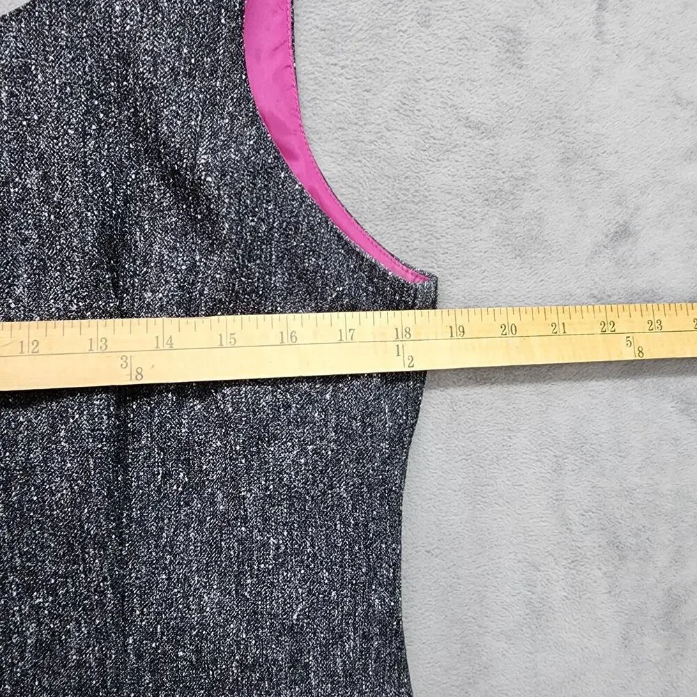 Jessica Howard Tweed Dress Women’s Petite 12P Gray White Sleeveless Office Churc - Picture 15 of 16